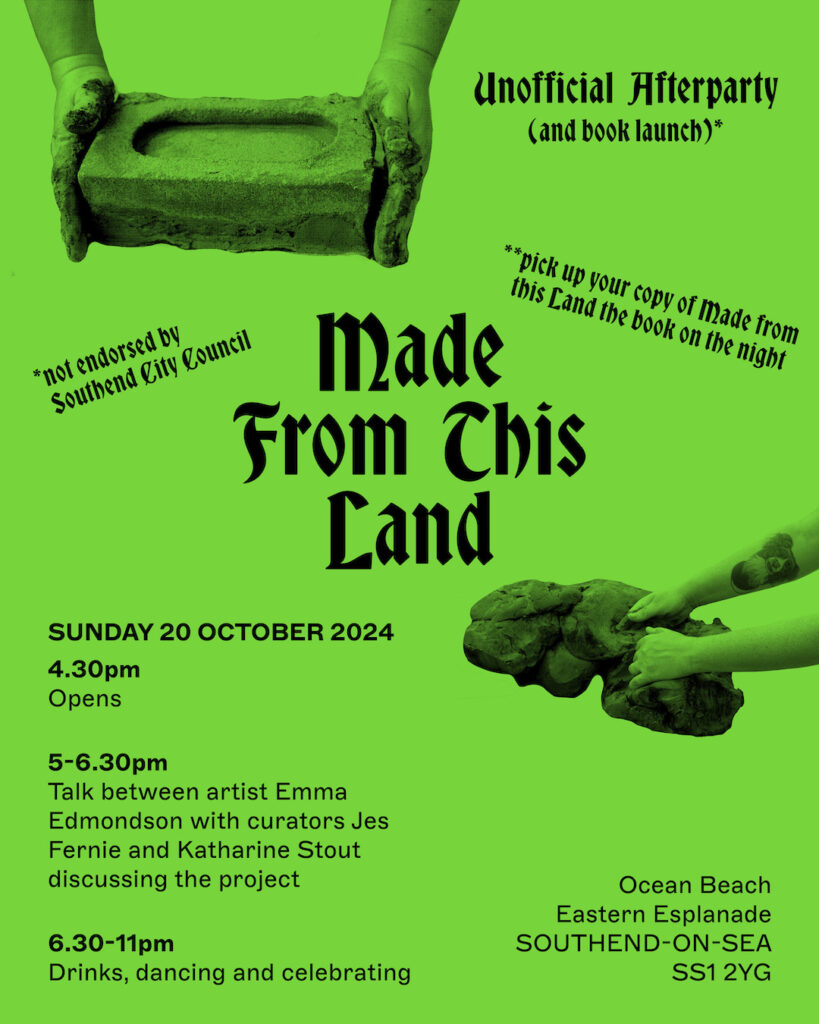 The invitation to the event and book launch for Made From This Land